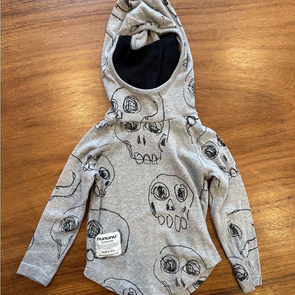 New with tag NUNUNU Gray Kids Hoodie